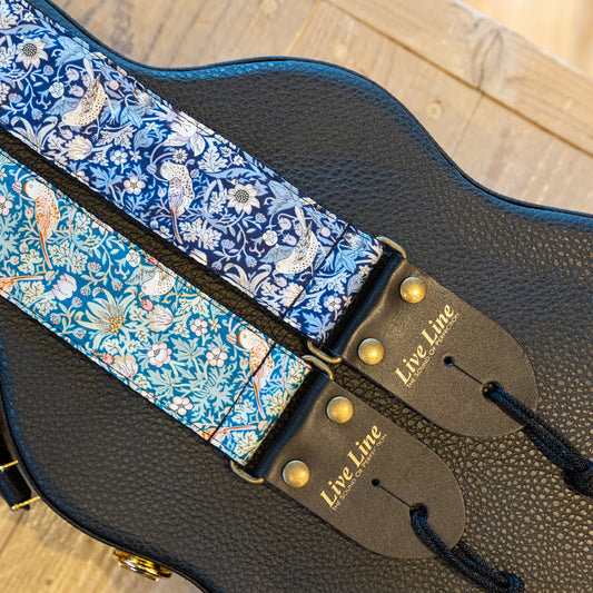 Live Line 太幅ストラップ ウクレレバード特注リバティ生地使用モデル