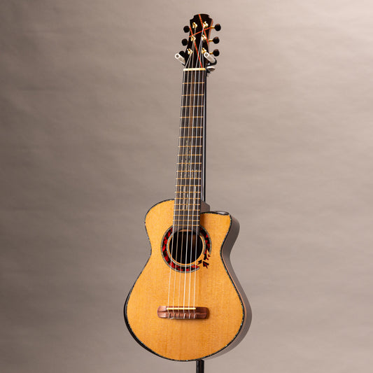 Hozen Green Label Guitalele Red Cedar  Mexican Cocobolo