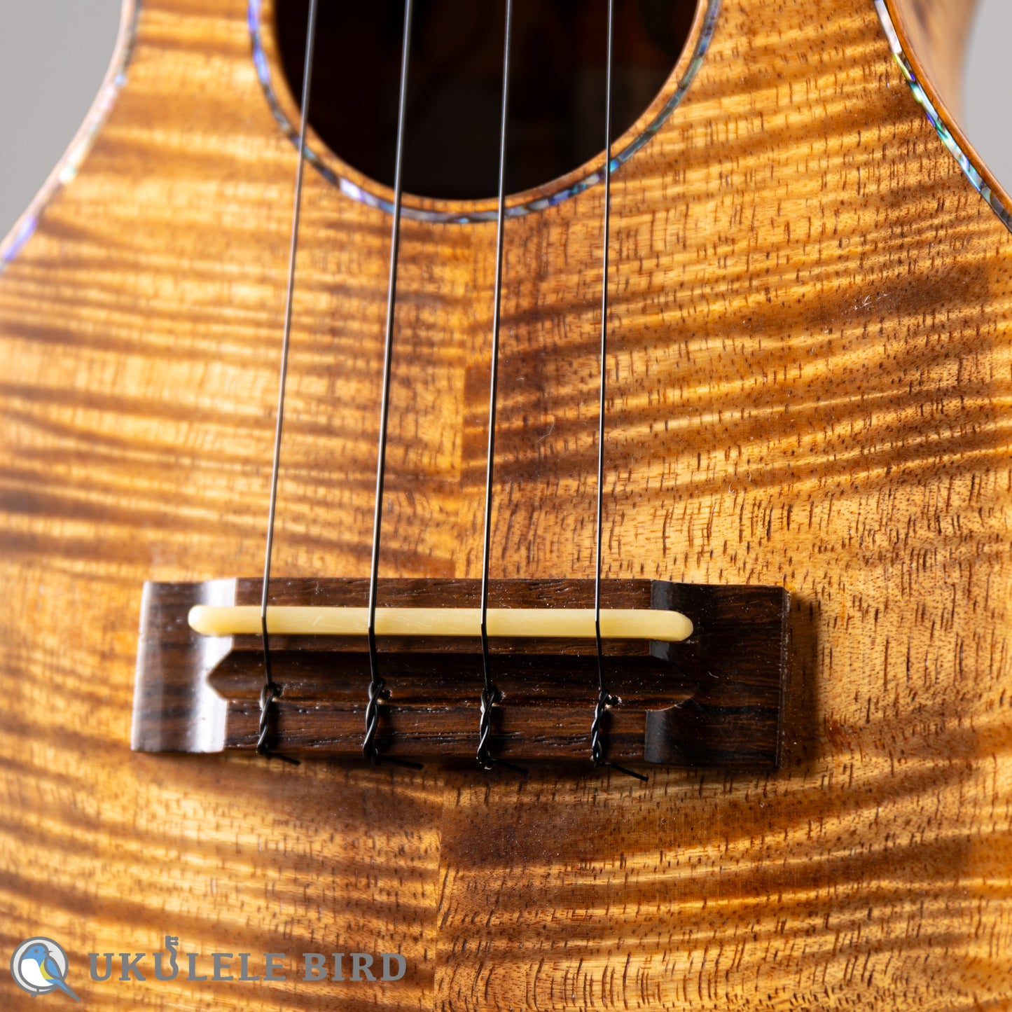 四弦舎 Model-MS350 ソプラノ　カーリーハワイアンコア