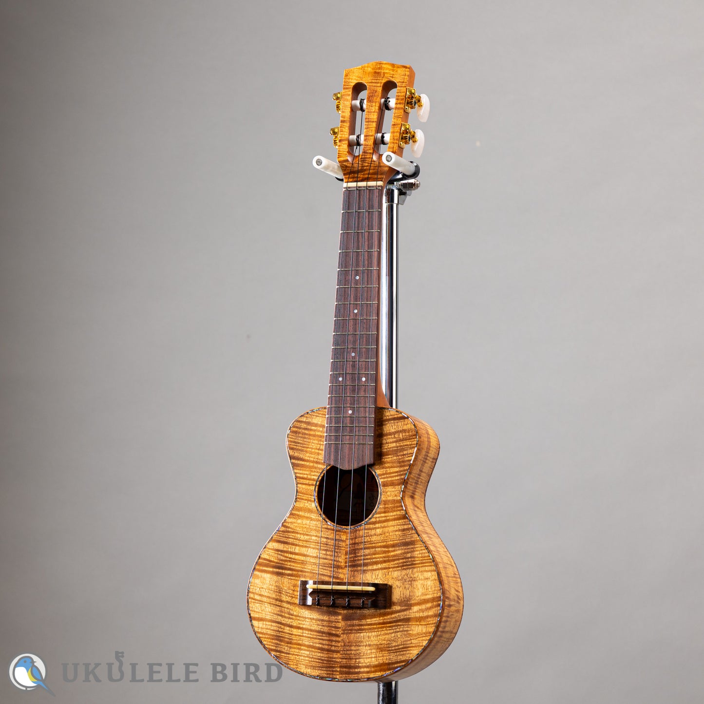 四弦舎 Model-MS350 ソプラノ　カーリーハワイアンコア