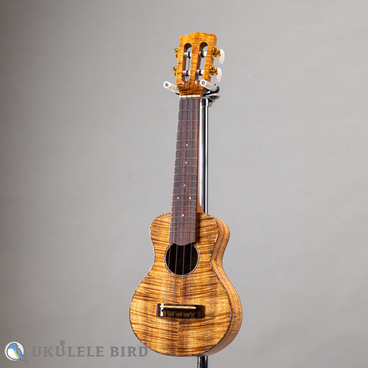 四弦舎 Model-MS350 ソプラノ　カーリーハワイアンコア