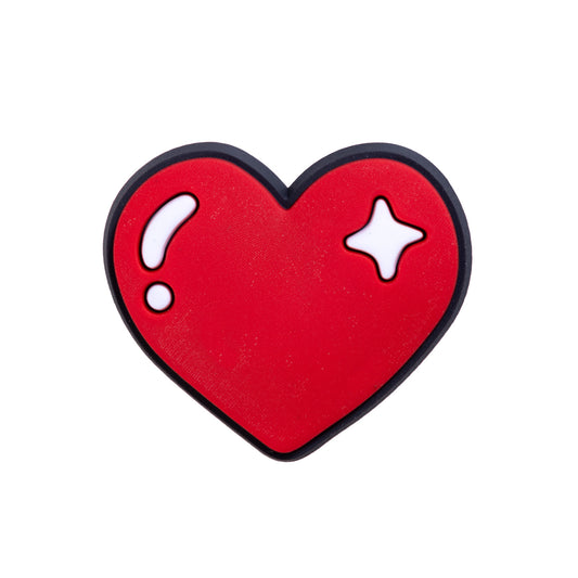 Jam Palz Red Shimmering Heart Charm