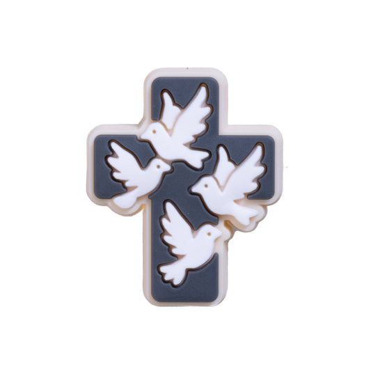Jam Palz Holy Cross with White Doves Charm